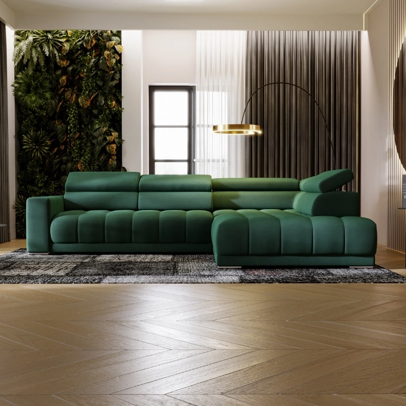 Narożnik L-kształtny Mojito z regulowanymi zagłówkami, bez funkcji spania Narożnik L-kształtny Mojito z regulowanymi zagłówkami, bez funkcji spania