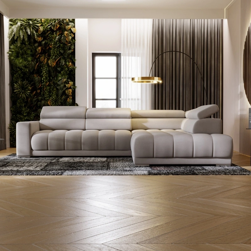 Narożnik L-kształtny Mojito z regulowanymi zagłówkami, bez funkcji spania Narożnik L-kształtny Mojito z regulowanymi zagłówkami, bez funkcji spania