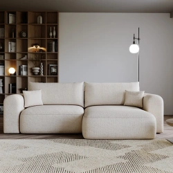 Narożnik Next L z funkcją spania i pojemnikiem kość słoniowa Narożnik Next L z funkcją spania i pojemnikiem kość słoniowa