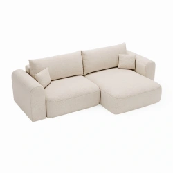 Narożnik Next L z funkcją spania i pojemnikiem kość słoniowa Narożnik Next L z funkcją spania i pojemnikiem kość słoniowa