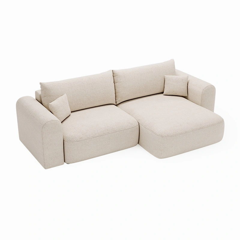 Narożnik Next L z funkcją spania i pojemnikiem kość słoniowa Narożnik Next L z funkcją spania i pojemnikiem kość słoniowa