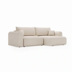 Narożnik Next L z funkcją spania i pojemnikiem kość słoniowa Narożnik Next L z funkcją spania i pojemnikiem kość słoniowa