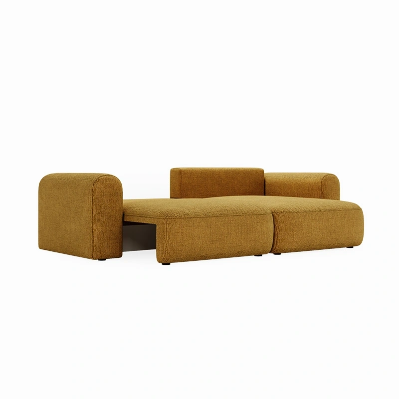 Narożnik Next L z funkcją spania i pojemnikiem na pościel musztardowy Narożnik Next L z funkcją spania i pojemnikiem na pościel musztardowy