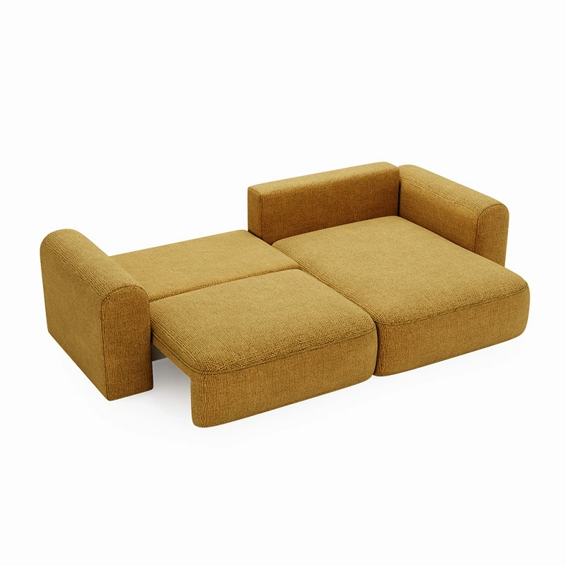 Narożnik Next L z funkcją spania i pojemnikiem na pościel musztardowy Narożnik Next L z funkcją spania i pojemnikiem na pościel musztardowy