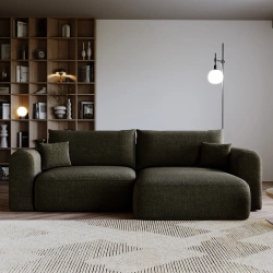 Narożnik Next L z funkcją spania i pojemnikiem na pościel oliwkowy Narożnik Next L z funkcją spania i pojemnikiem na pościel oliwkowy