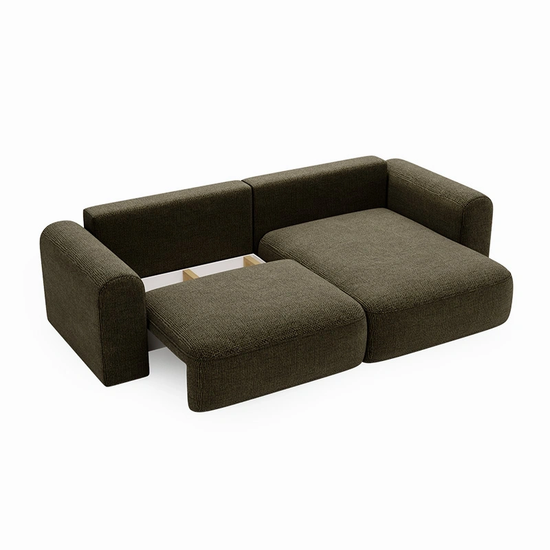 Narożnik Next L z funkcją spania i pojemnikiem na pościel oliwkowy Narożnik Next L z funkcją spania i pojemnikiem na pościel oliwkowy