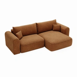 Narożnik Next L z funkcją spania i pojemnikiem na pościel brązowy Narożnik Next L z funkcją spania i pojemnikiem na pościel brązowy