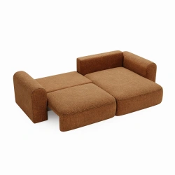 Narożnik Next L z funkcją spania i pojemnikiem na pościel brązowy Narożnik Next L z funkcją spania i pojemnikiem na pościel brązowy