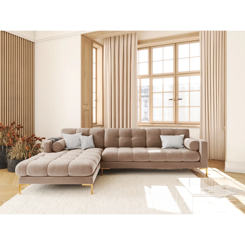 Narożnik aksamitny l-kształtny Bali Cosmopolitan Design
