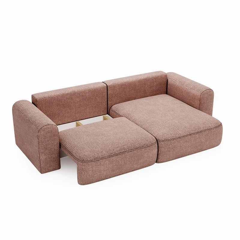 Narożnik Next L z funkcją spania i pojemnikiem na pościel pudrowy róż Narożnik Next L z funkcją spania i pojemnikiem na pościel pudrowy róż