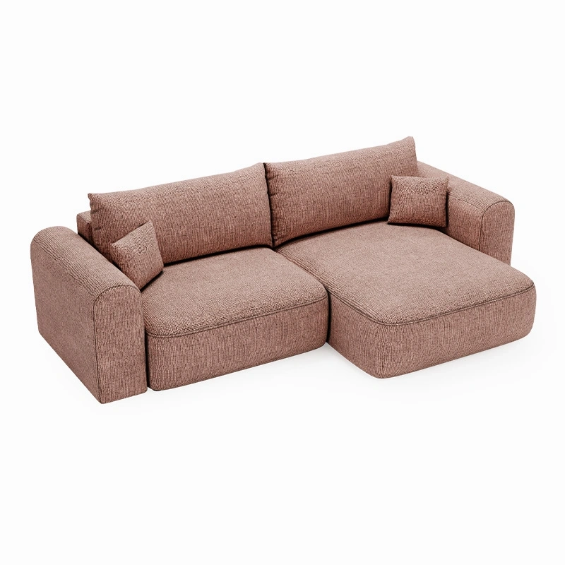 Narożnik Next L z funkcją spania i pojemnikiem na pościel pudrowy róż Narożnik Next L z funkcją spania i pojemnikiem na pościel pudrowy róż