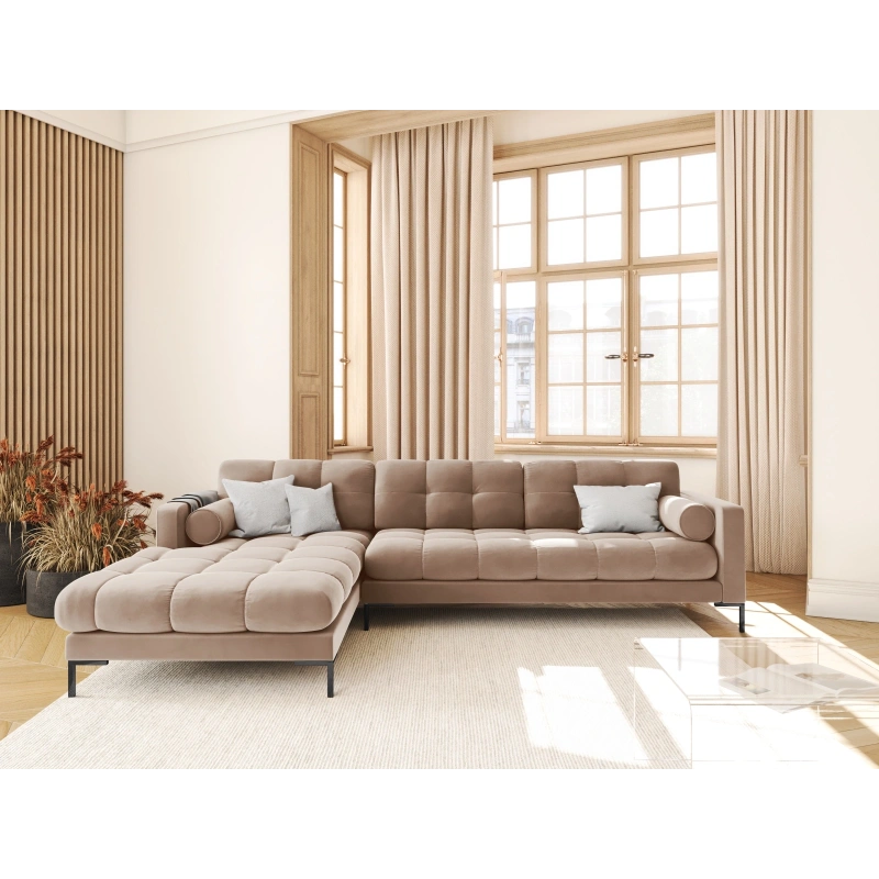 Narożnik aksamitny l-kształtny Bali Cosmopolitan Design