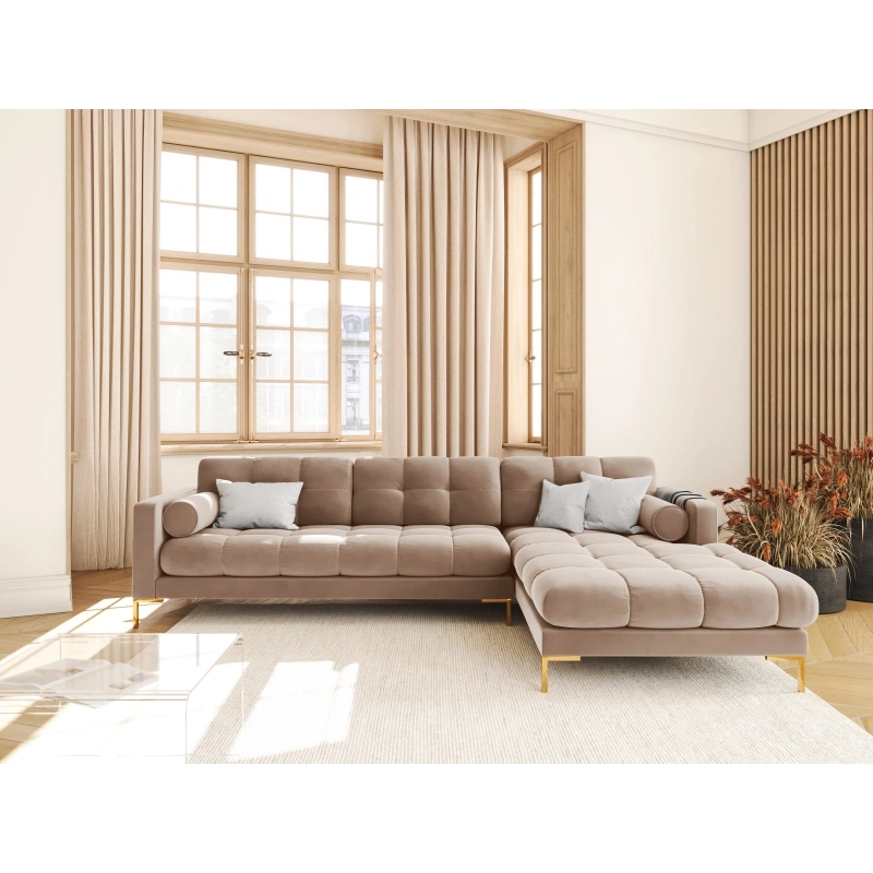 Narożnik aksamitny l-kształtny Bali Cosmopolitan Design