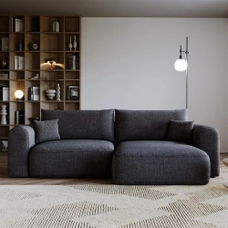 Narożnik Next L z funkcją spania i pojemnikiem na pościel stalowoszary Narożnik Next L z funkcją spania i pojemnikiem na pościel stalowoszary