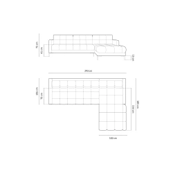 Narożnik aksamitny l-kształtny Bali Cosmopolitan Design