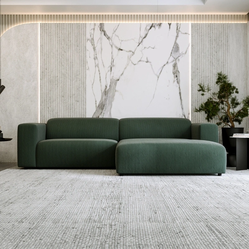 Nowoczesny narożnik L-kształtny Passito bez funkcji spania