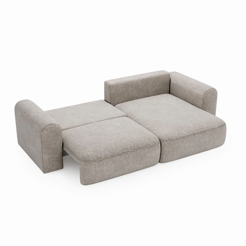 Narożnik Next L z funkcją spania i pojemnikiem na pościel srebrny Narożnik Next L z funkcją spania i pojemnikiem na pościel srebrny