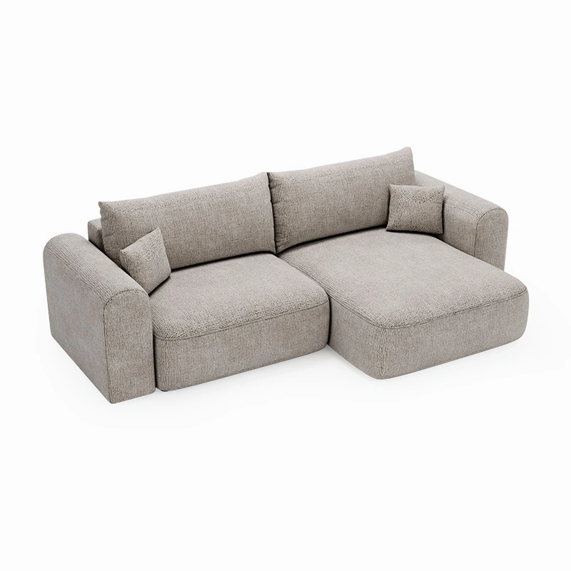 Narożnik Next L z funkcją spania i pojemnikiem na pościel srebrny Narożnik Next L z funkcją spania i pojemnikiem na pościel srebrny