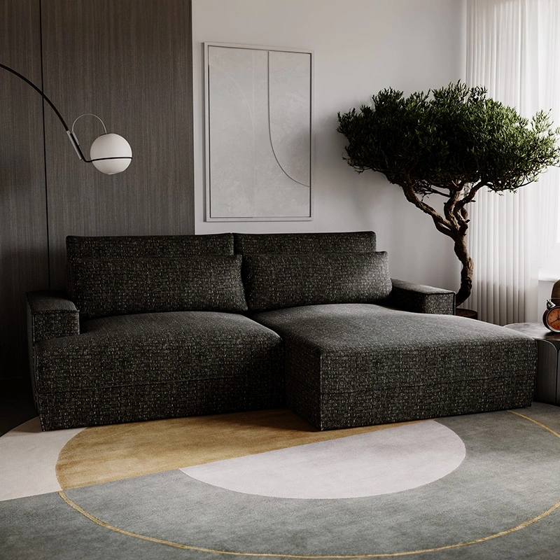 Narożnik L-kształtny Fresh z funkcją spania i pojemnikiem czarny Narożnik L-kształtny Fresh z funkcją spania i pojemnikiem czarny