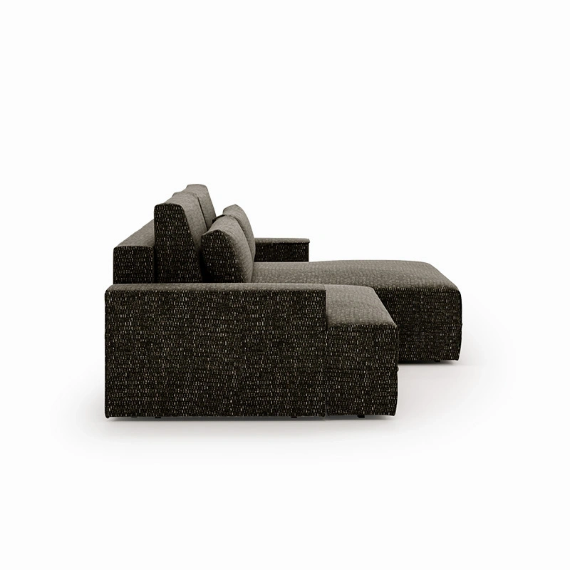 Narożnik L-kształtny Fresh z funkcją spania i pojemnikiem czarny Narożnik L-kształtny Fresh z funkcją spania i pojemnikiem czarny