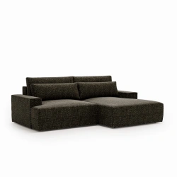 Narożnik L-kształtny Fresh z funkcją spania i pojemnikiem czarny Narożnik L-kształtny Fresh z funkcją spania i pojemnikiem czarny