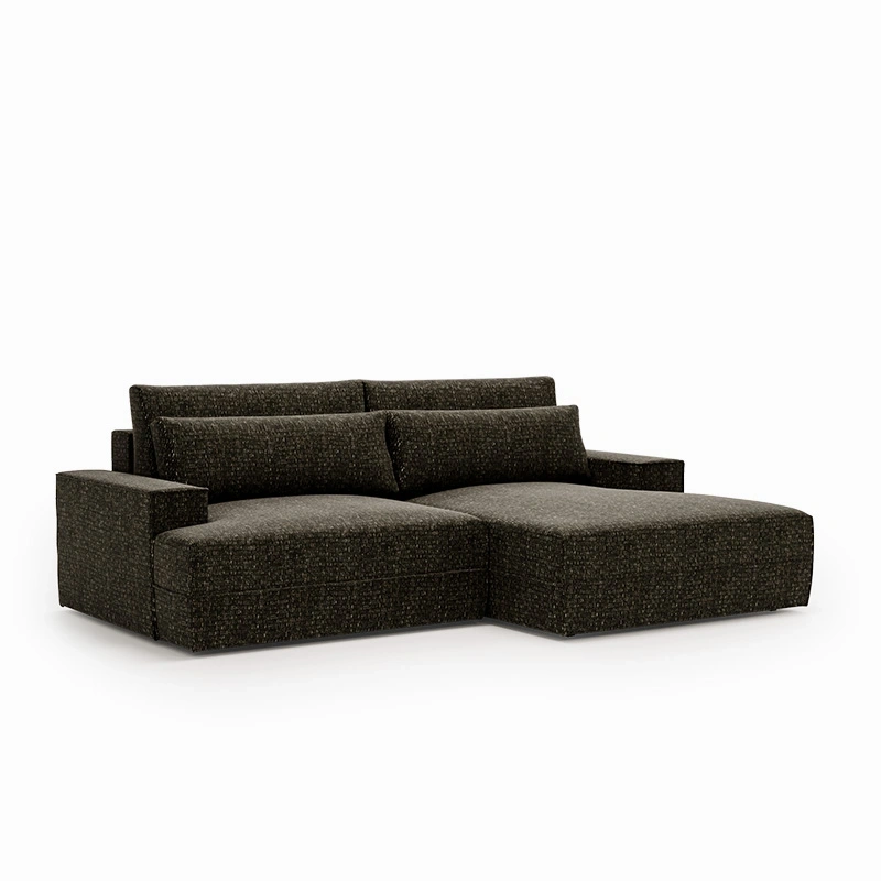 Narożnik L-kształtny Fresh z funkcją spania i pojemnikiem czarny Narożnik L-kształtny Fresh z funkcją spania i pojemnikiem czarny