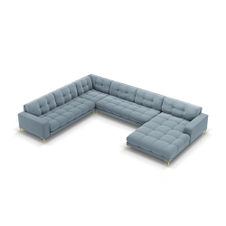 Sofa aksamitna panoramiczna 7 osobowa Bali Cosmopolitan Design