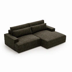 Narożnik L-kształtny Fresh z funkcją spania i pojemnikiem czarny Narożnik L-kształtny Fresh z funkcją spania i pojemnikiem czarny