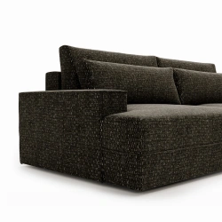 Narożnik L-kształtny Fresh z funkcją spania i pojemnikiem czarny Narożnik L-kształtny Fresh z funkcją spania i pojemnikiem czarny