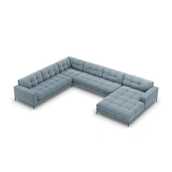 Sofa aksamitna panoramiczna 7 osobowa Bali Cosmopolitan Design