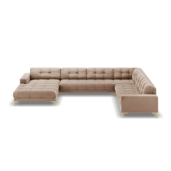 Sofa aksamitna panoramiczna 7 osobowa Bali Cosmopolitan Design