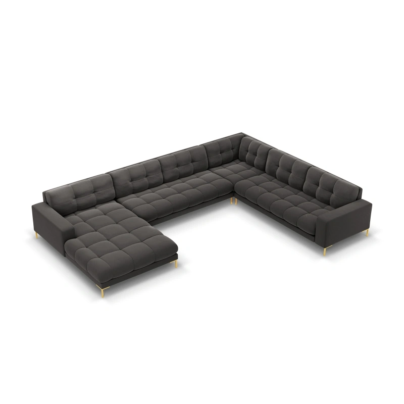 Sofa aksamitna panoramiczna 7 osobowa Bali Cosmopolitan Design