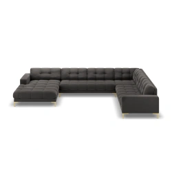 Sofa aksamitna panoramiczna 7 osobowa Bali Cosmopolitan Design