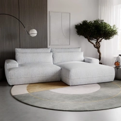 Narożnik L-kształtny Fresh z funkcją spania i pojemnikiem jasnoszary Narożnik L-kształtny Fresh z funkcją spania i pojemnikiem jasnoszary