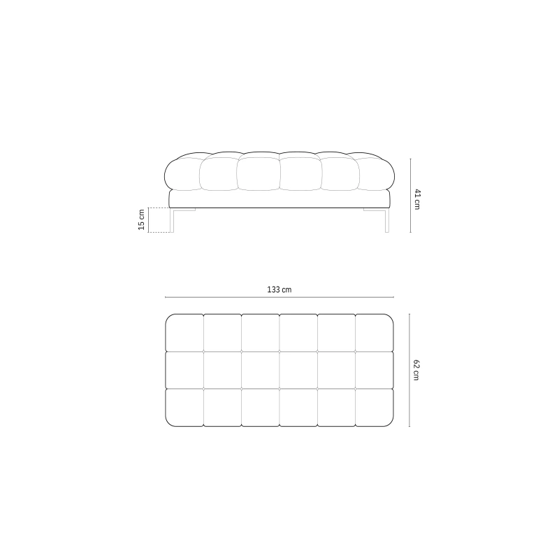 Ławka aksamitna Bali Cosmopolitan Design Ławka aksamitna Bali Cosmopolitan Design