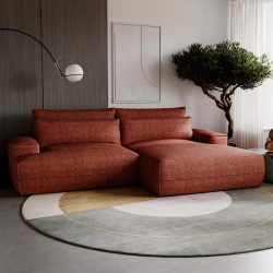 Narożnik L-kształtny Fresh z funkcją spania i pojemnikiem ceglany Narożnik L-kształtny Fresh z funkcją spania i pojemnikiem ceglany