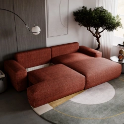 Narożnik L-kształtny Fresh z funkcją spania i pojemnikiem ceglany Narożnik L-kształtny Fresh z funkcją spania i pojemnikiem ceglany