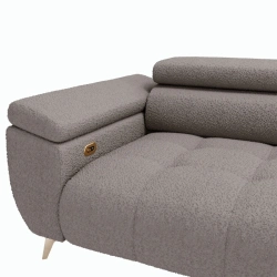 Narożnik L-kształtny Silva z regulowanymi zagłówkami i silnikiem elektrycznym Narożnik L-kształtny Silva z regulowanymi zagłówkami i silnikiem elektrycznym