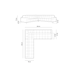 Narożnik aksamitny symetryczny Bali Cosmopolitan Design Narożnik aksamitny symetryczny Bali Cosmopolitan Design