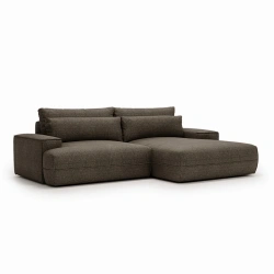 Narożnik L-kształtny Fresh z funkcją spania i pojemnikiem zimny brąz Narożnik L-kształtny Fresh z funkcją spania i pojemnikiem zimny brąz