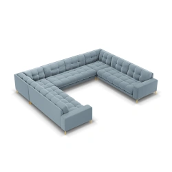 Sofa aksamitna panoramiczna 9-osobowa Bali Cosmopolitan Design