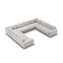 Sofa aksamitna panoramiczna 9-osobowa Bali Cosmopolitan Design