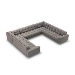 Sofa aksamitna panoramiczna 9-osobowa Bali Cosmopolitan Design