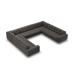Sofa aksamitna panoramiczna 9-osobowa Bali Cosmopolitan Design