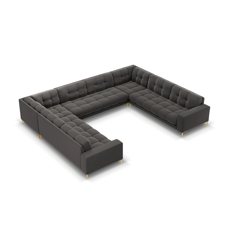 Sofa aksamitna panoramiczna 9-osobowa Bali Cosmopolitan Design
