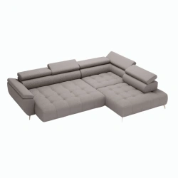 Narożnik L-kształtny Silva z regulowanymi zagłówkami i silnikiem elektrycznym Narożnik L-kształtny Silva z regulowanymi zagłówkami i silnikiem elektrycznym