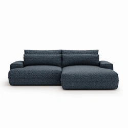 Narożnik L-kształtny Fresh z funkcją spania i pojemnikiem niebieski