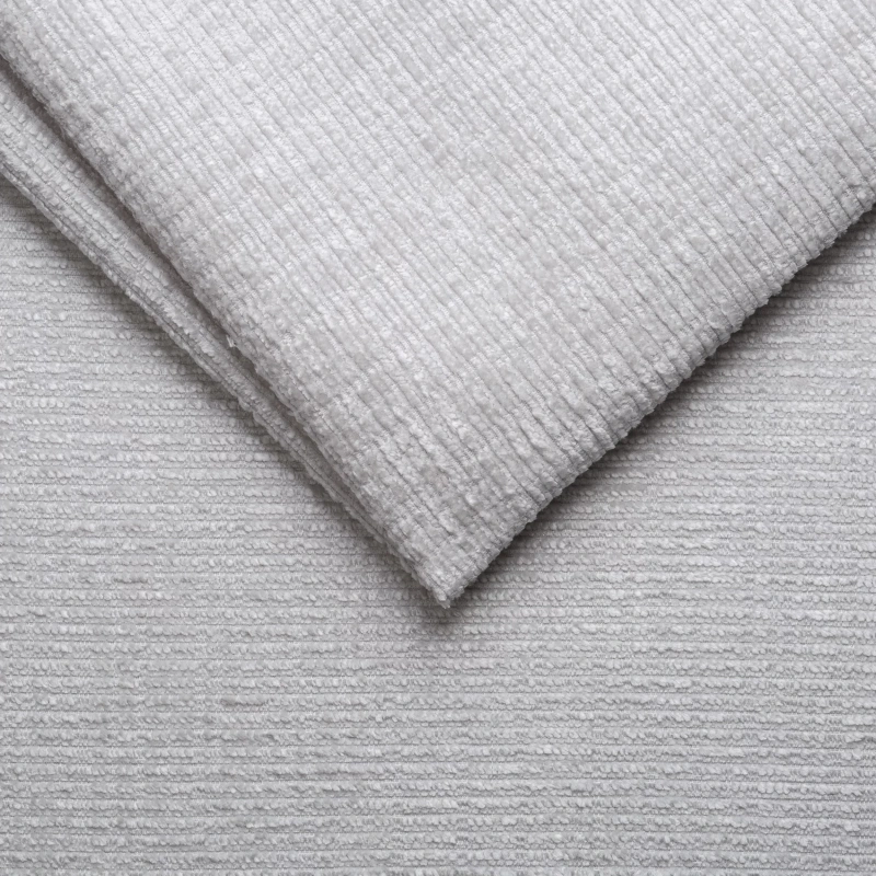 Narożnik Leida L z funkcją spania i pojemnikiem srebrny szenil Narożnik Leida L z funkcją spania i pojemnikiem srebrny szenil