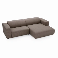 Nowoczesny narożnik L-kształtny Passito orzechowy sztruks Nowoczesny narożnik L-kształtny Passito orzechowy sztruks