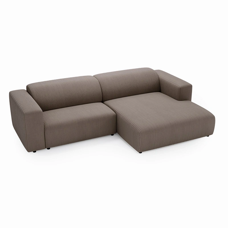 Nowoczesny narożnik L-kształtny Passito orzechowy sztruks Nowoczesny narożnik L-kształtny Passito orzechowy sztruks